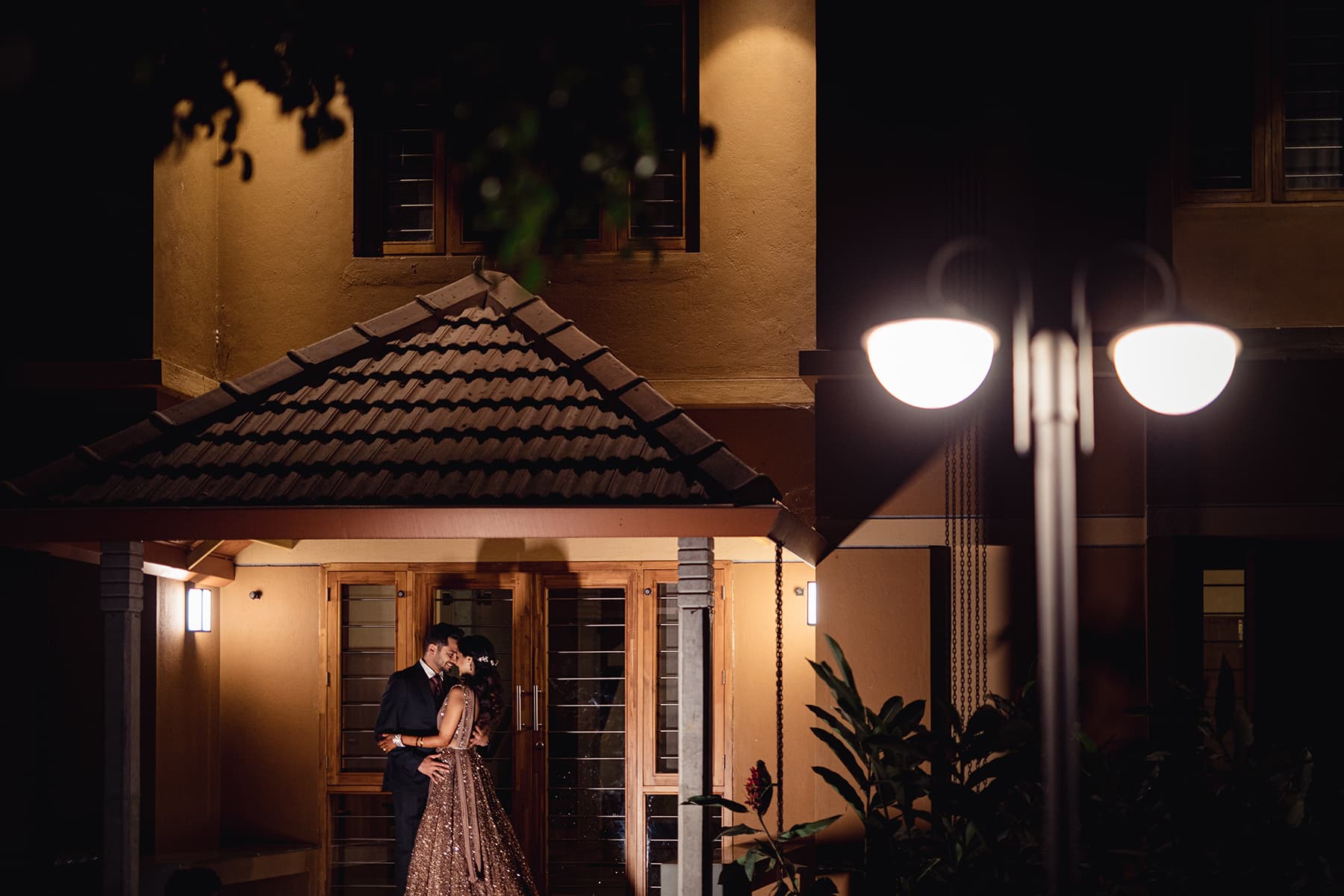 Luxury editorial couple portrait