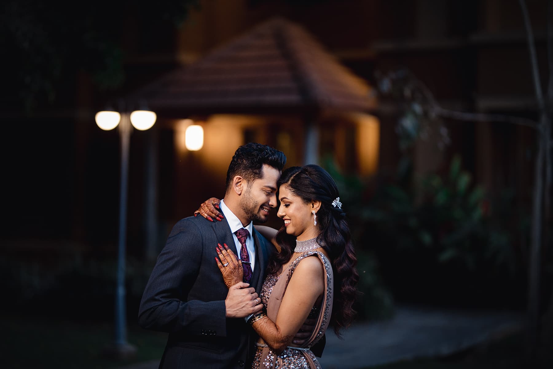 Luxury editorial couple portrait