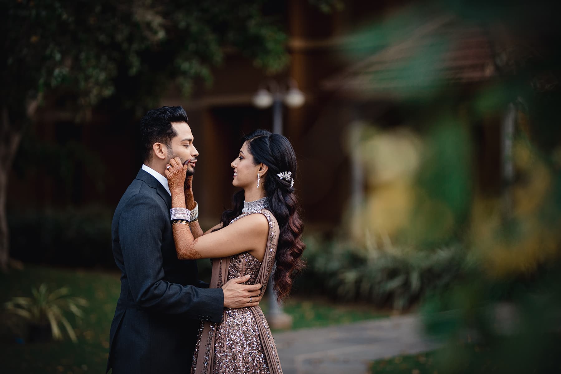 Luxury editorial couple portrait