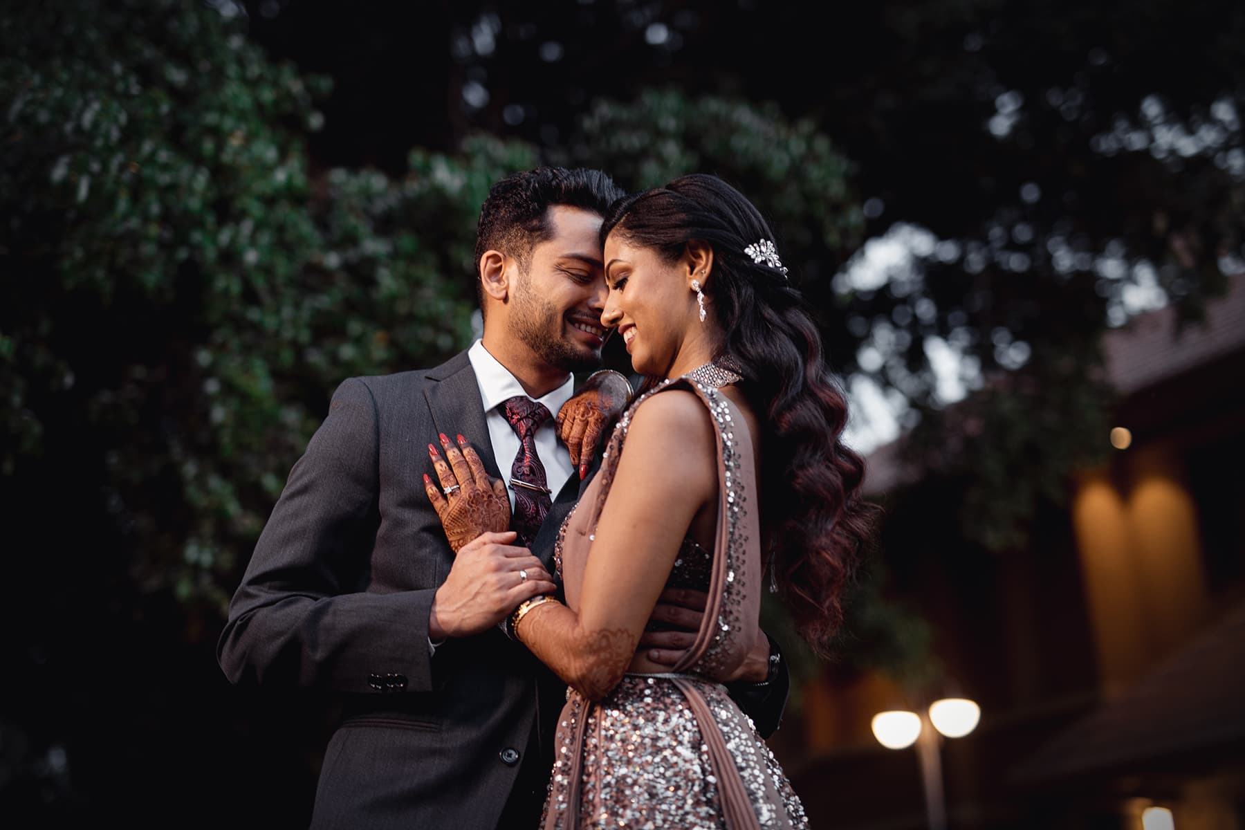 Luxury editorial couple portrait