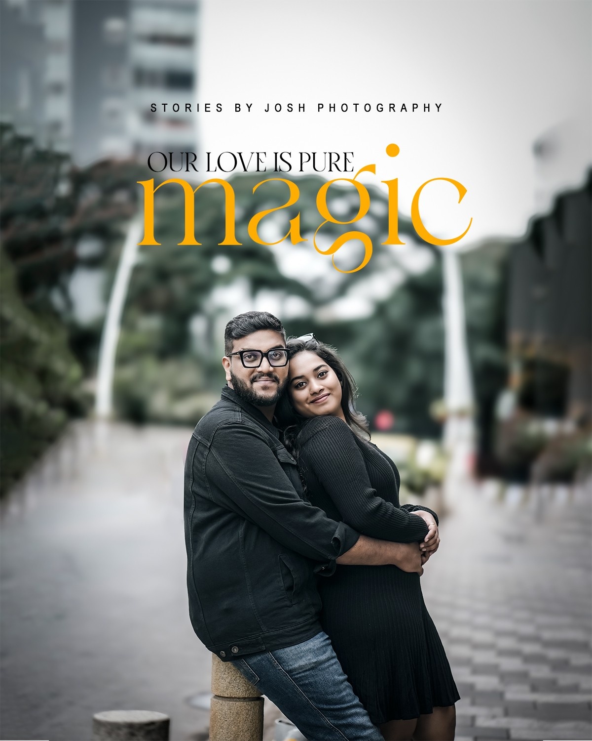 Luxury editorial couple portrait