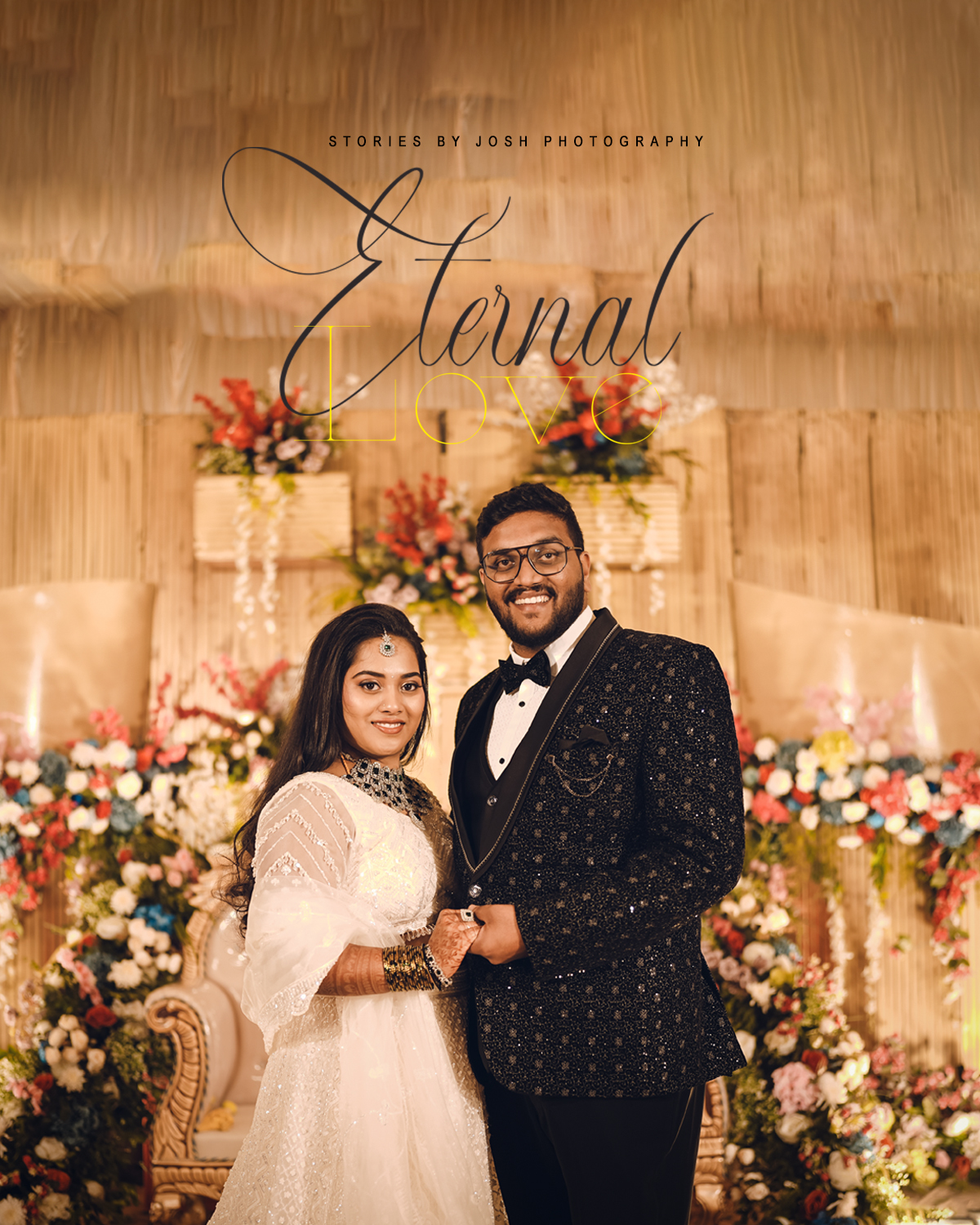 Luxury editorial couple portrait