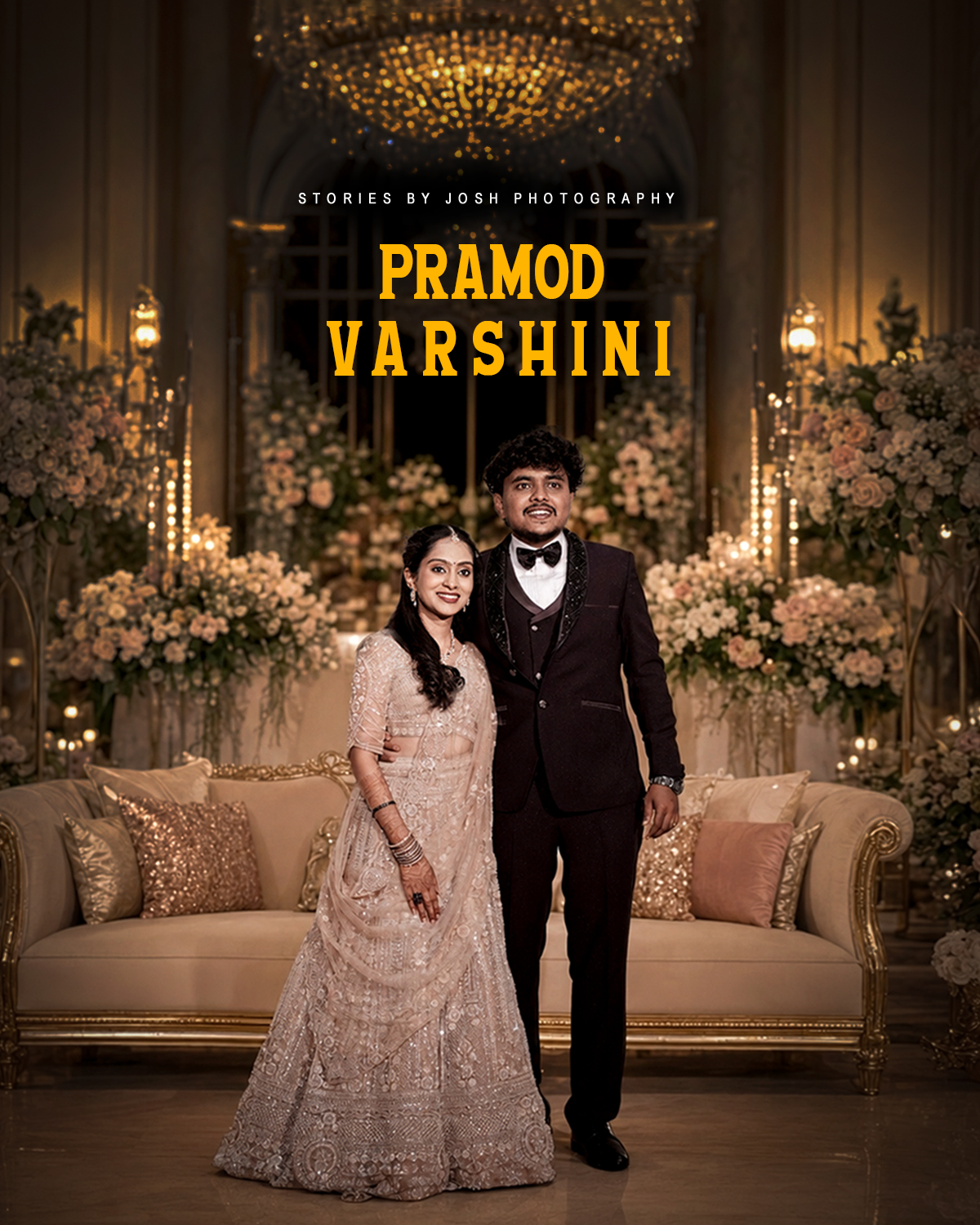 Luxury editorial couple portrait