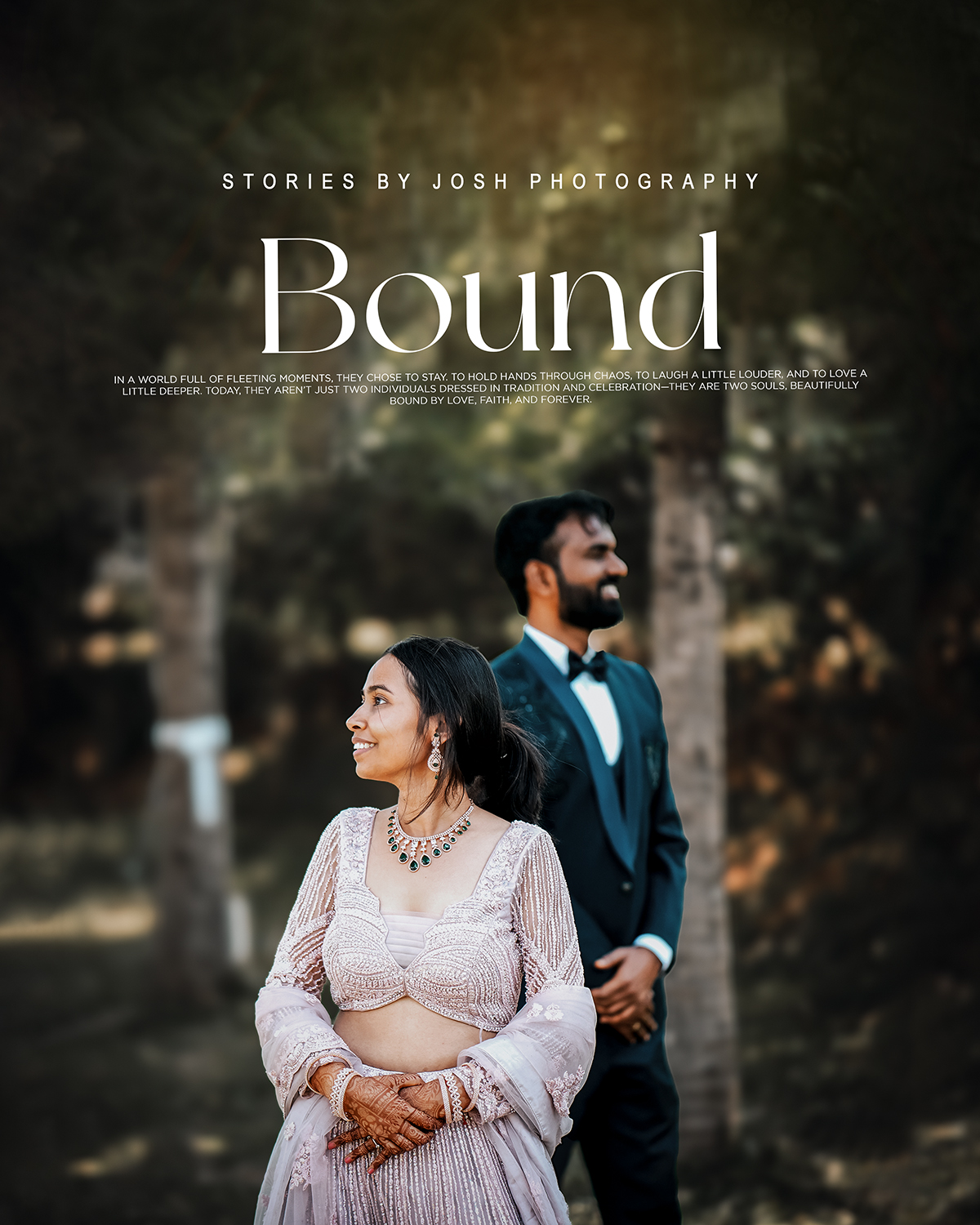 Luxury editorial couple portrait